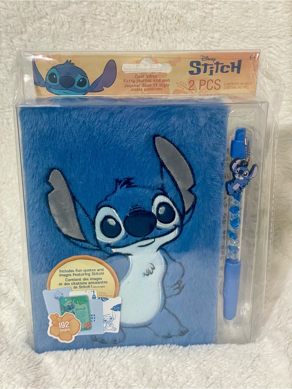 Stitch Disney Plush Notebook and Character Pen Set